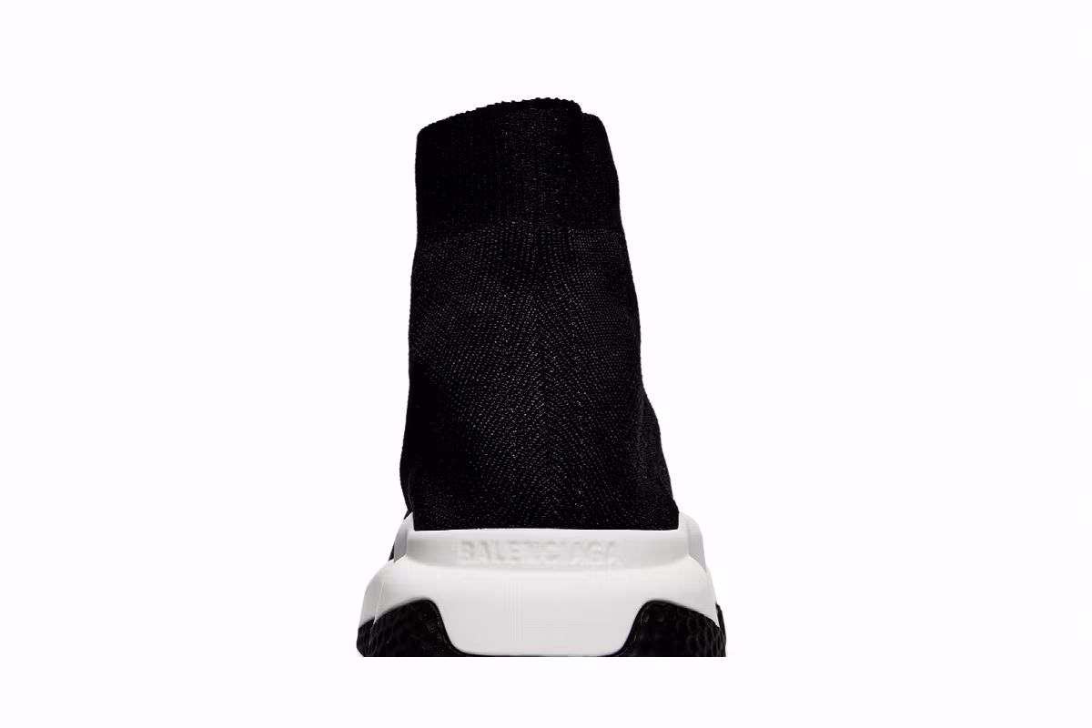 Balenciaga Women's Speed Sneaker Black White, view 8
