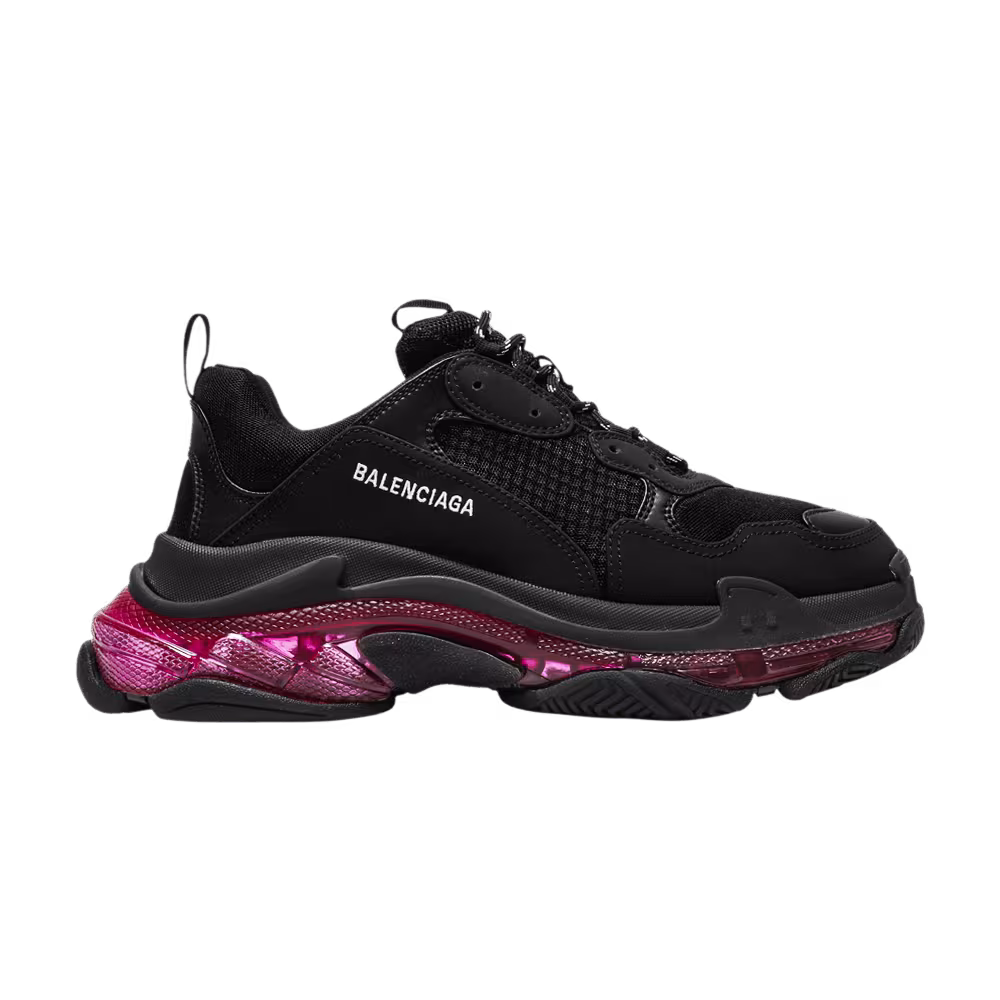 Balenciaga Triple S Sneaker Clear Sole - Black Pink Neon