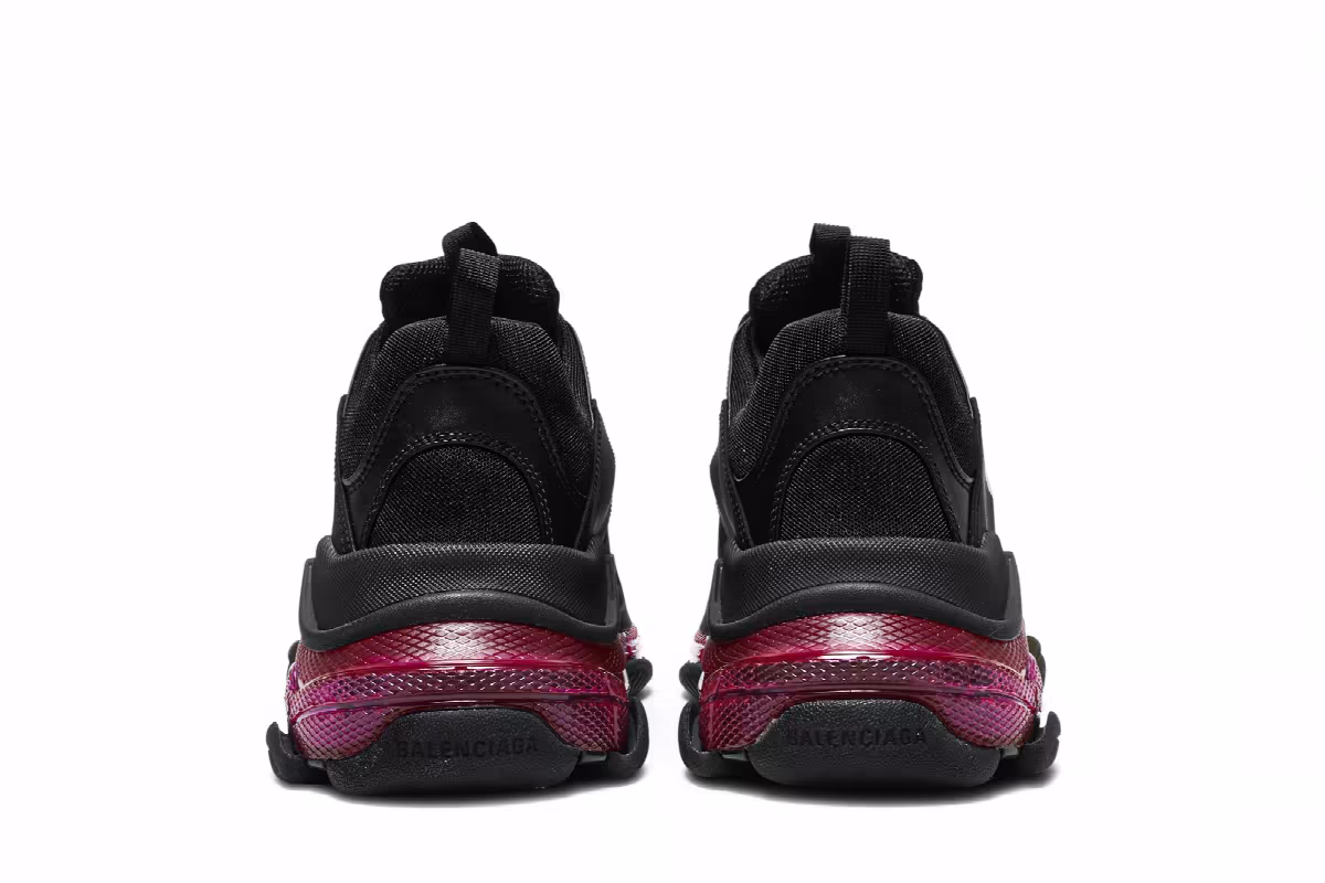 Balenciaga Triple S Sneaker Clear Sole - Black Pink Neon, view 7