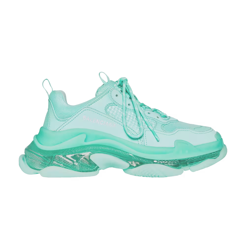 Balenciaga Women's Triple S Sneaker Clear Sole - Mint