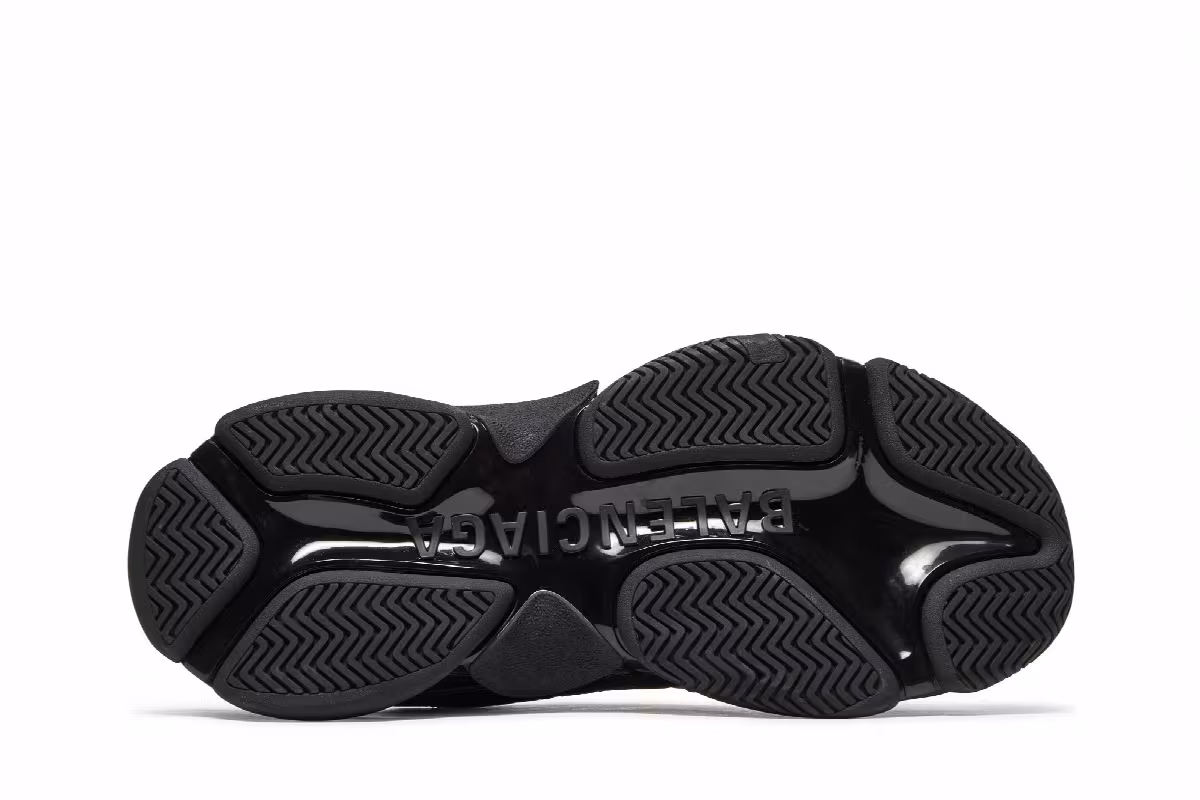 Balenciaga Triple S Sneaker Allover Logo - Black, view 5