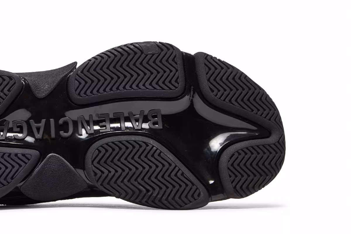 Balenciaga Triple S Sneaker Allover Logo - Black, view 6