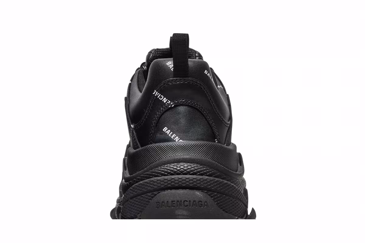 Balenciaga Triple S Sneaker Allover Logo - Black, view 8