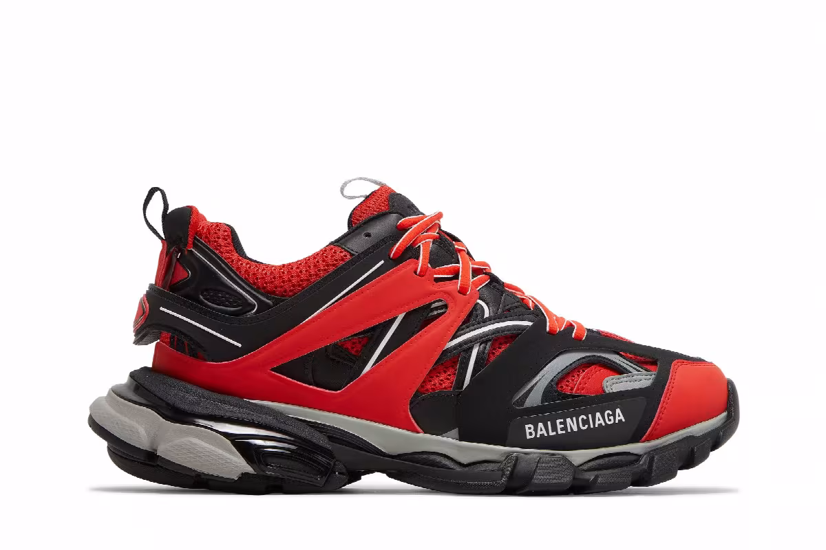 Balenciaga Track Sneaker Red Black, view 2