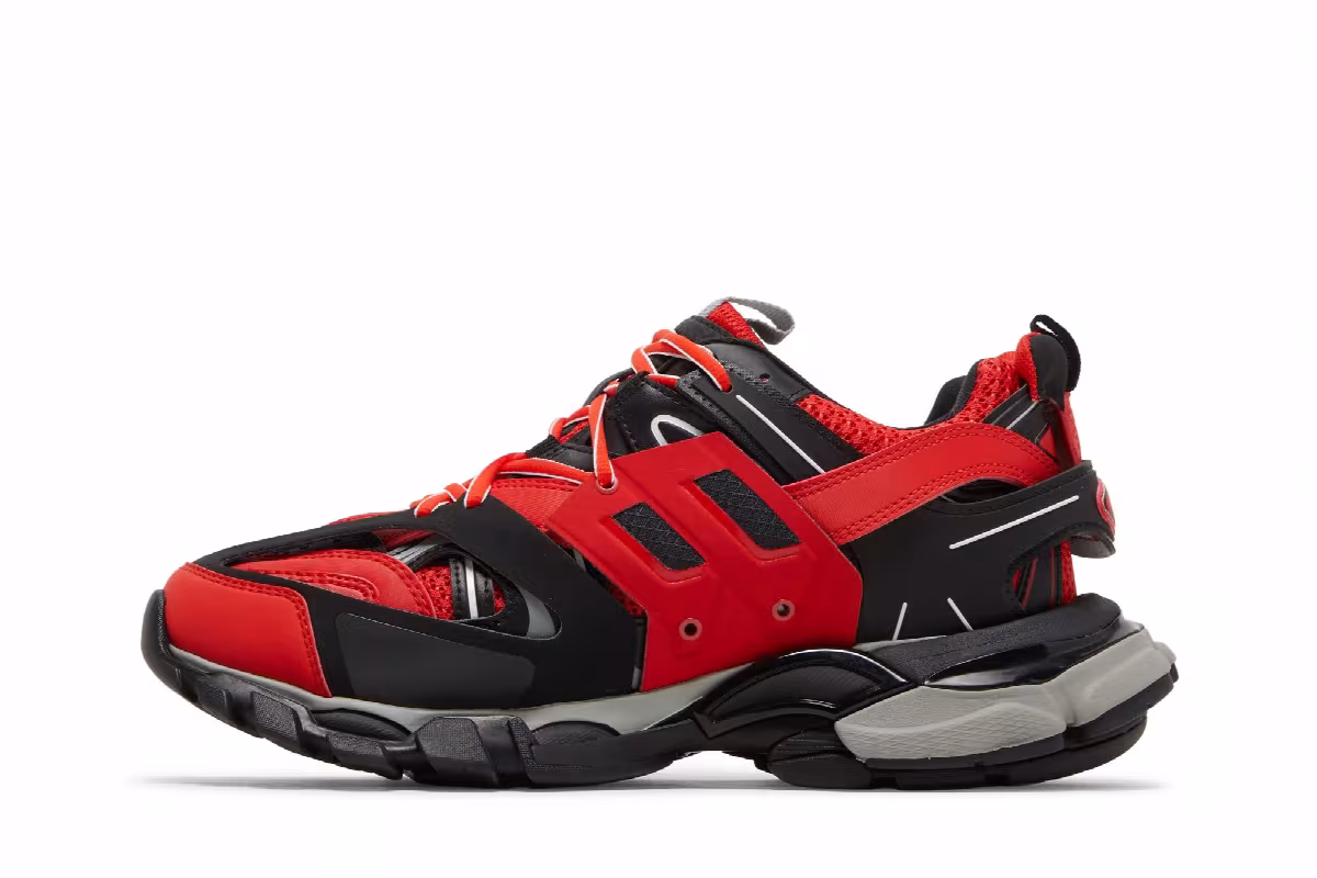 Balenciaga Track Sneaker Red Black, view 4