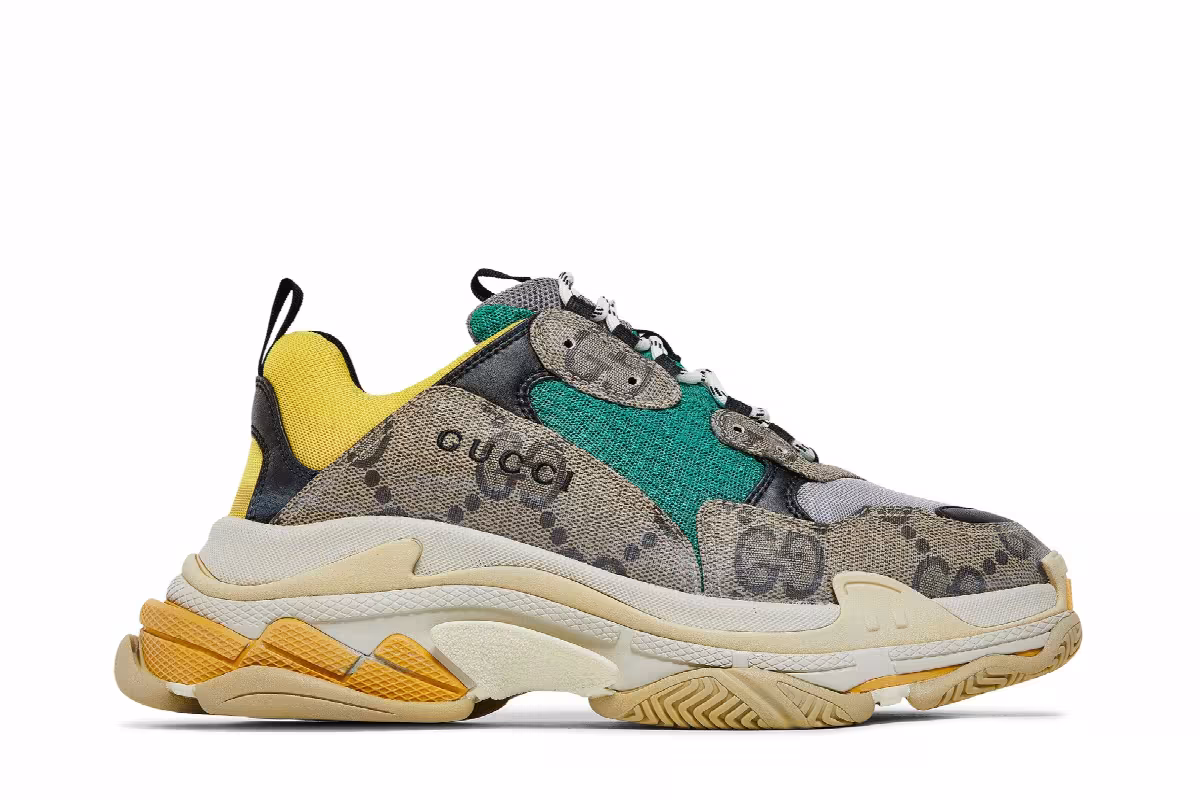 Gucci x Balenciaga Triple S The Hacker Project - Beige Yellow, view 2