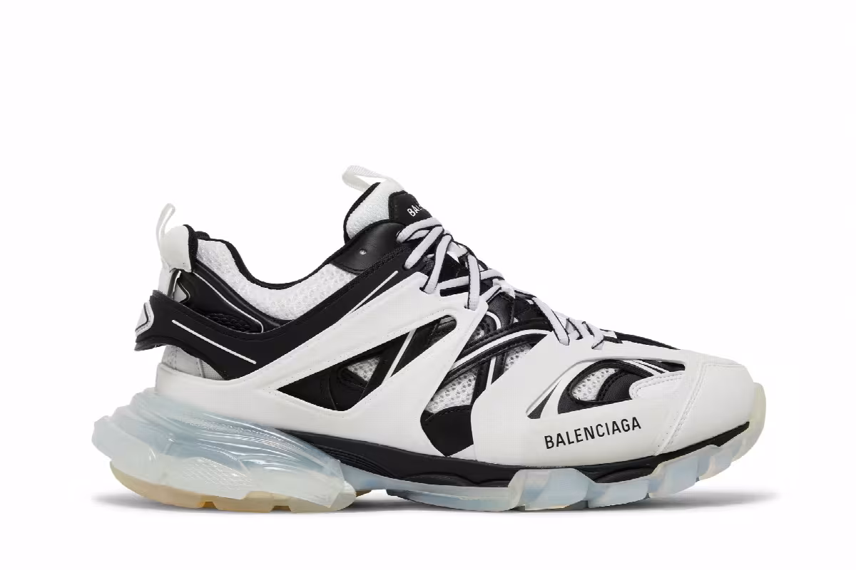 Balenciaga Track Sneaker Clear Sole - White Black, view 2