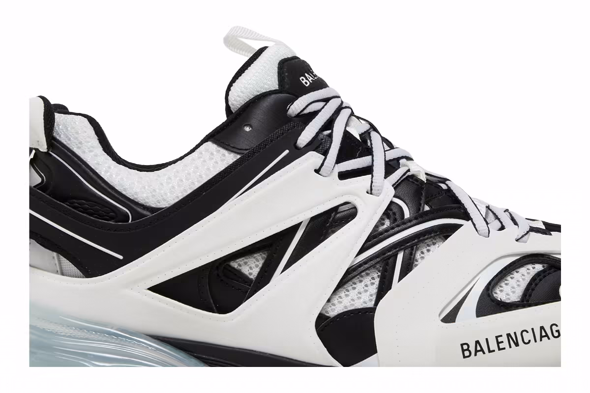 Balenciaga Track Sneaker Clear Sole - White Black, view 3