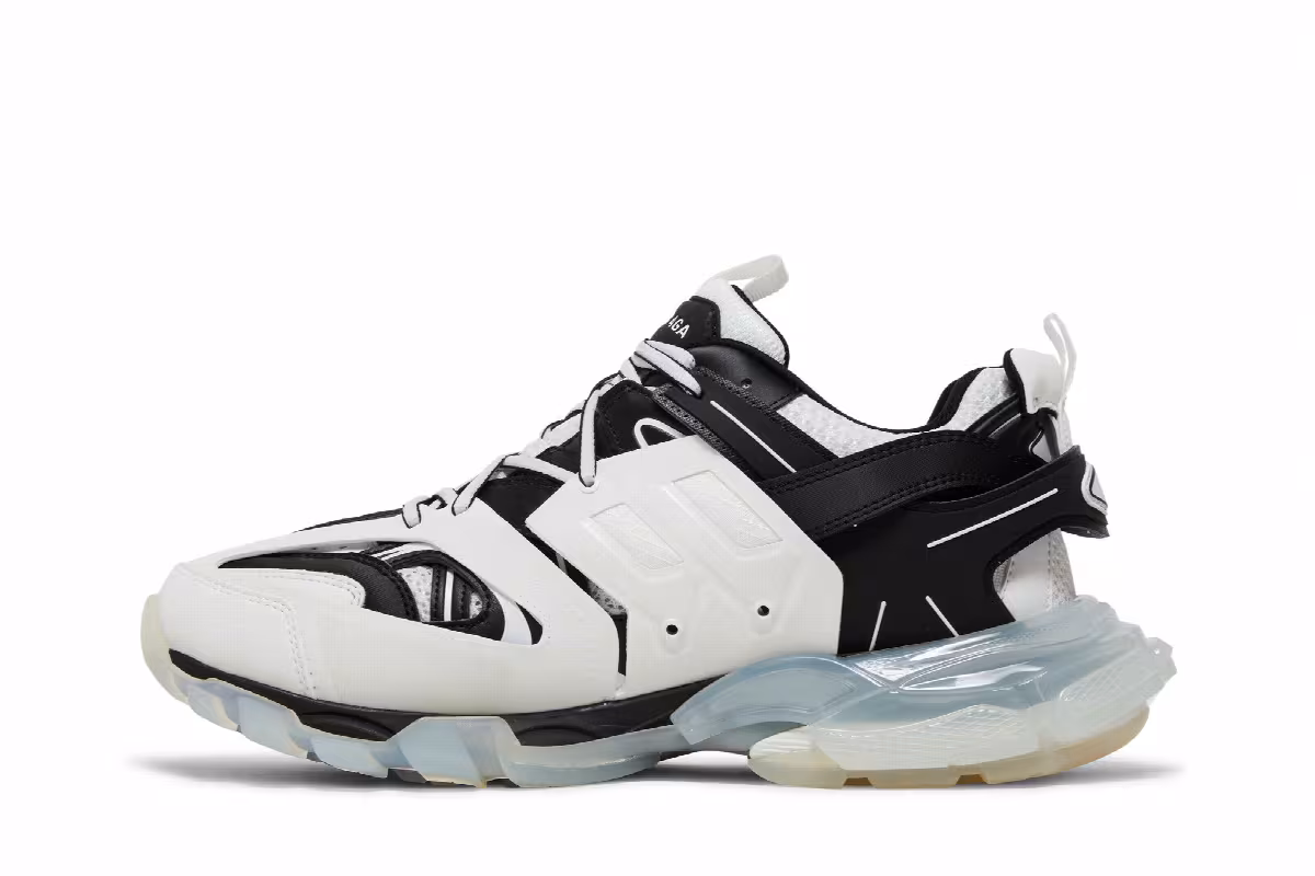 Balenciaga Track Sneaker Clear Sole - White Black, view 4