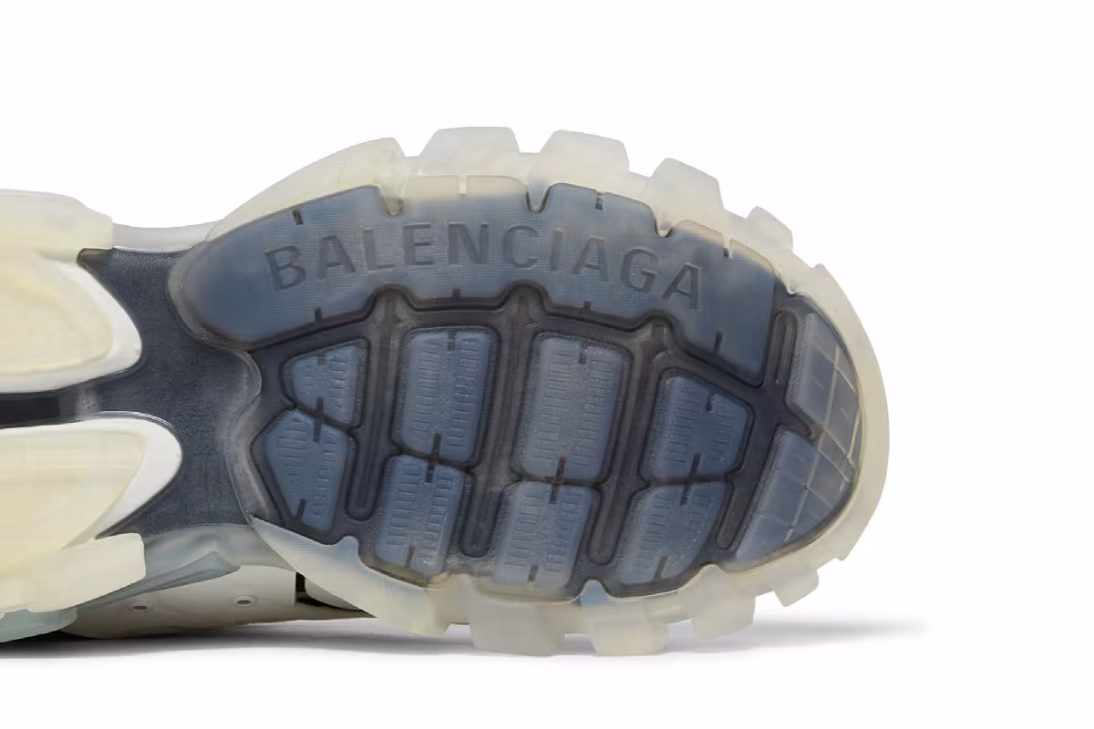 Balenciaga Track Sneaker Clear Sole - White Black, view 6