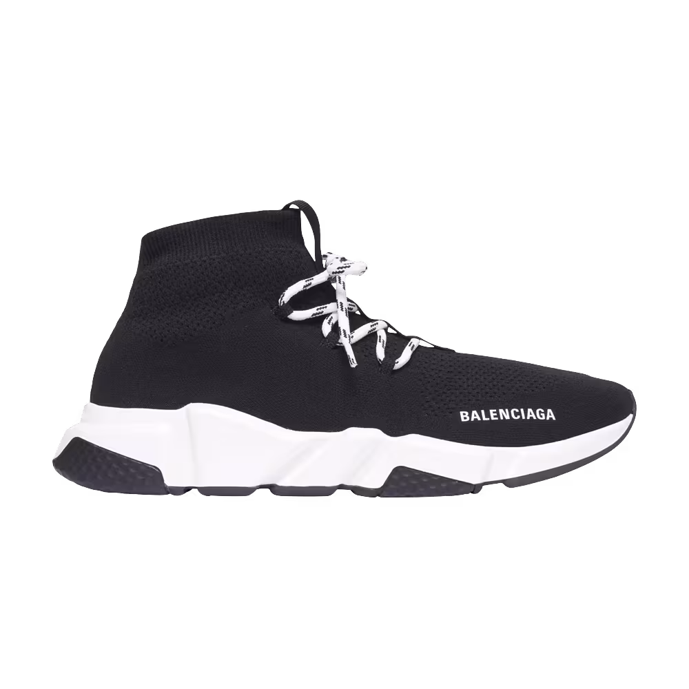 Balenciaga Speed Lace-Up Sneaker Black White