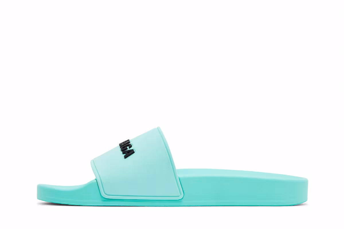 Balenciaga Women's Pool Slides Mint, view 4