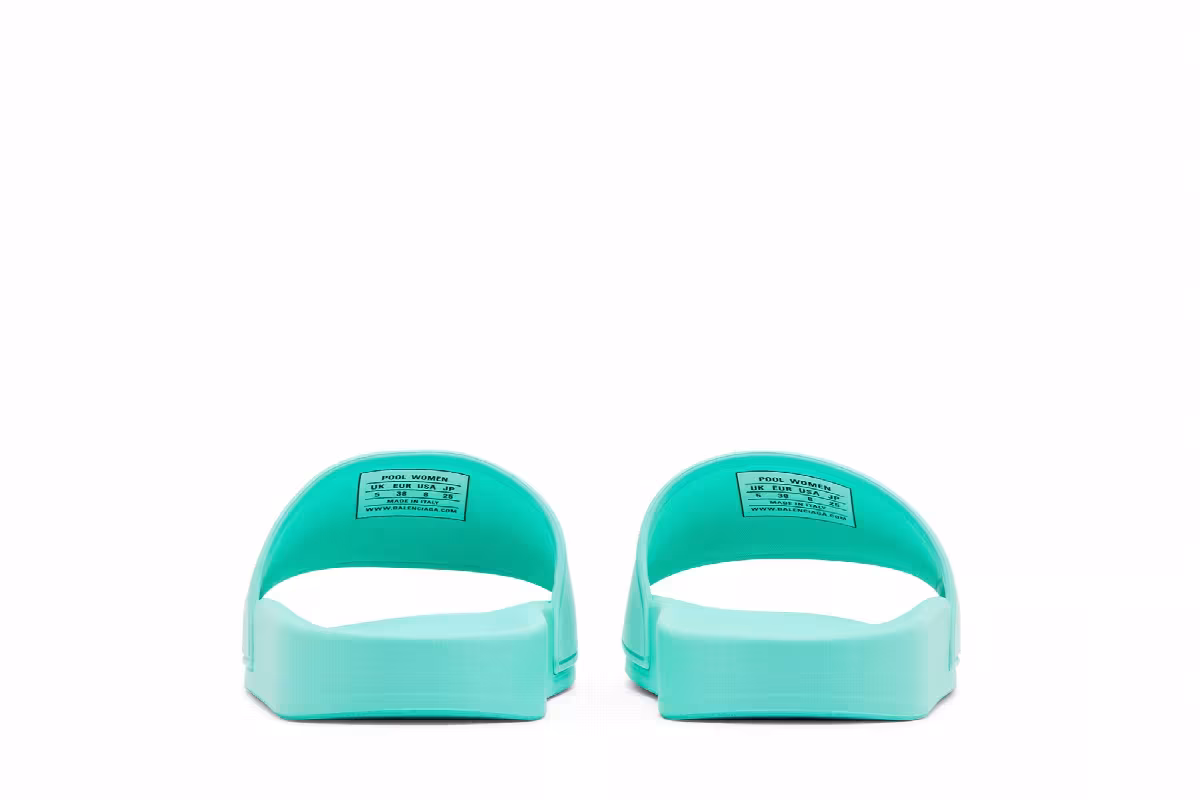 Balenciaga Women's Pool Slides Mint, view 7