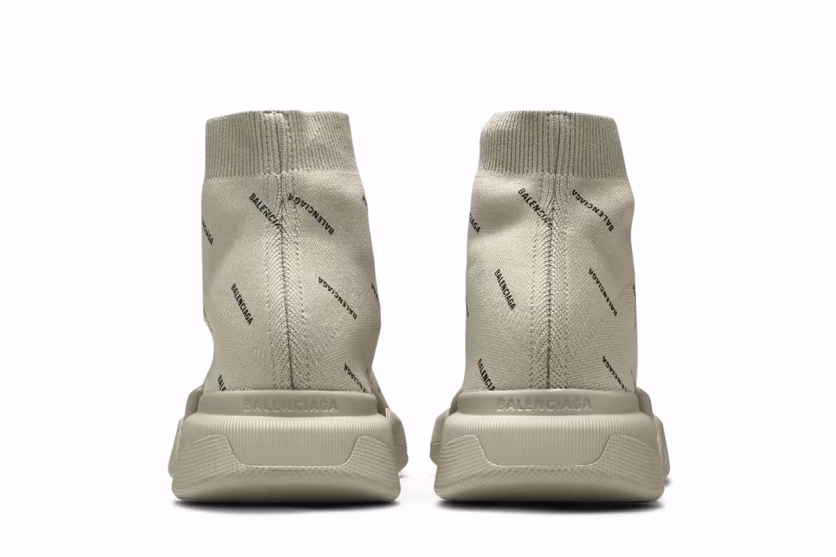 Balenciaga Speed 2.0 Sneaker Allover Logo - Sand, view 7