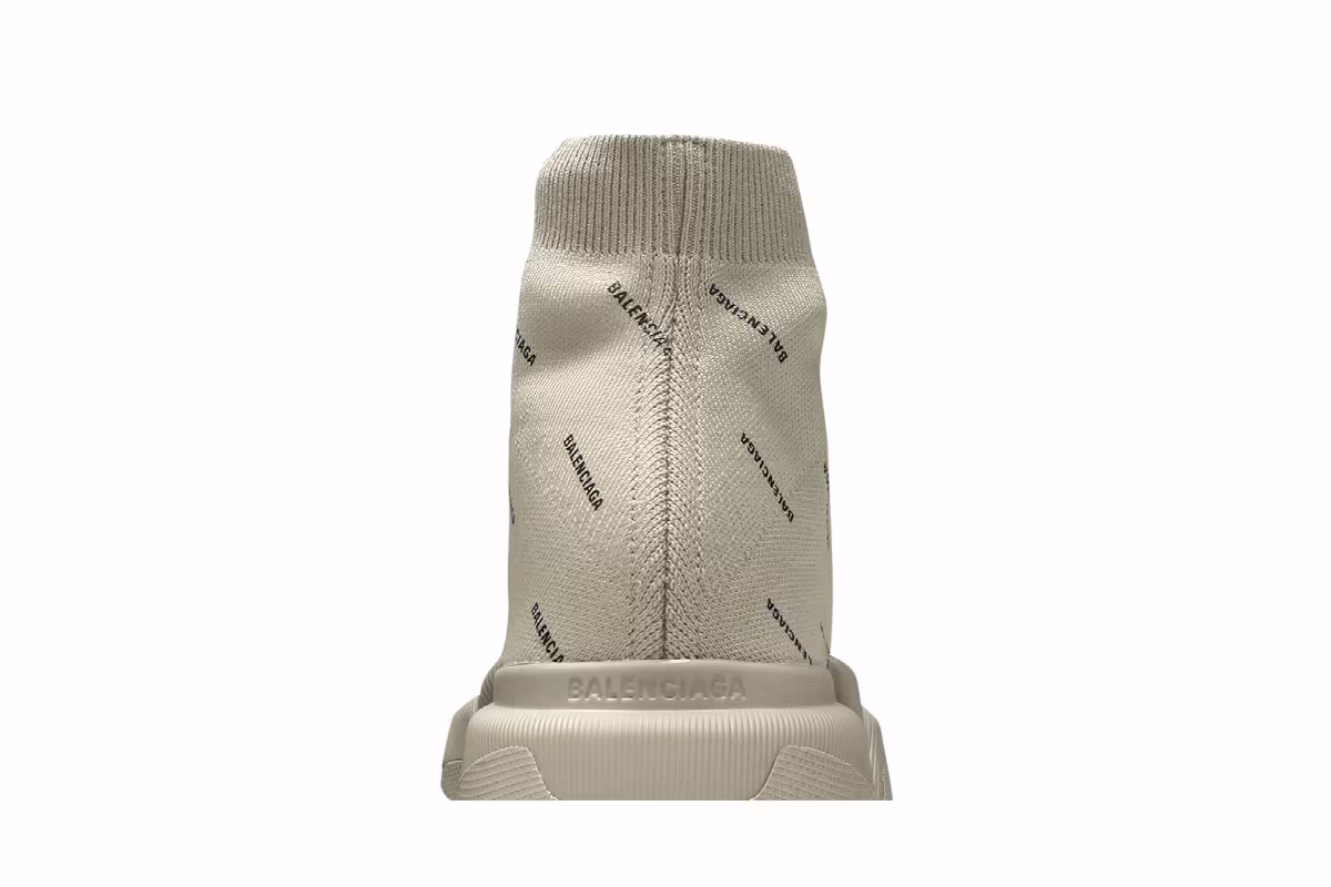 Balenciaga Speed 2.0 Sneaker Allover Logo - Sand, view 8