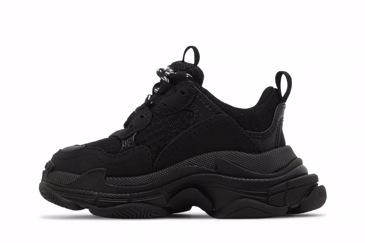 Balenciaga Triple S Sneaker Kids Black, view 4