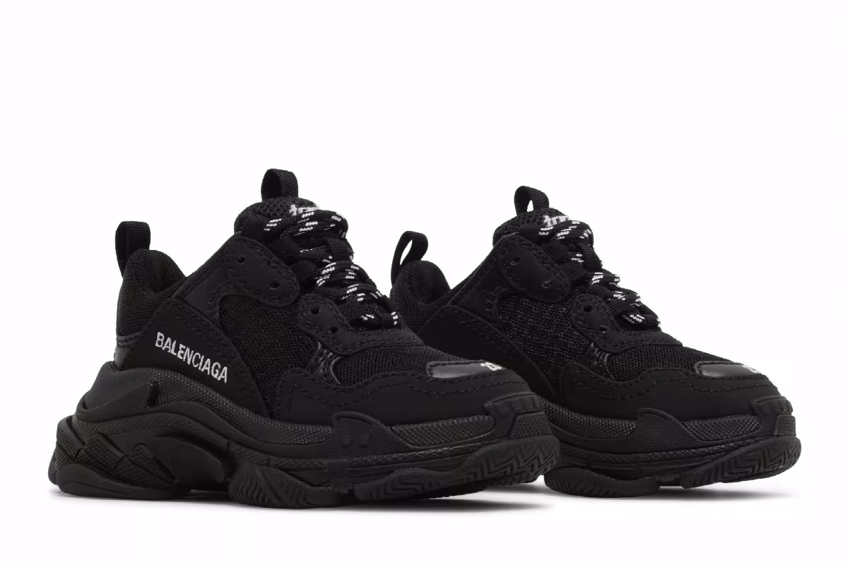 Balenciaga Triple S Sneaker Kids Black, view 9