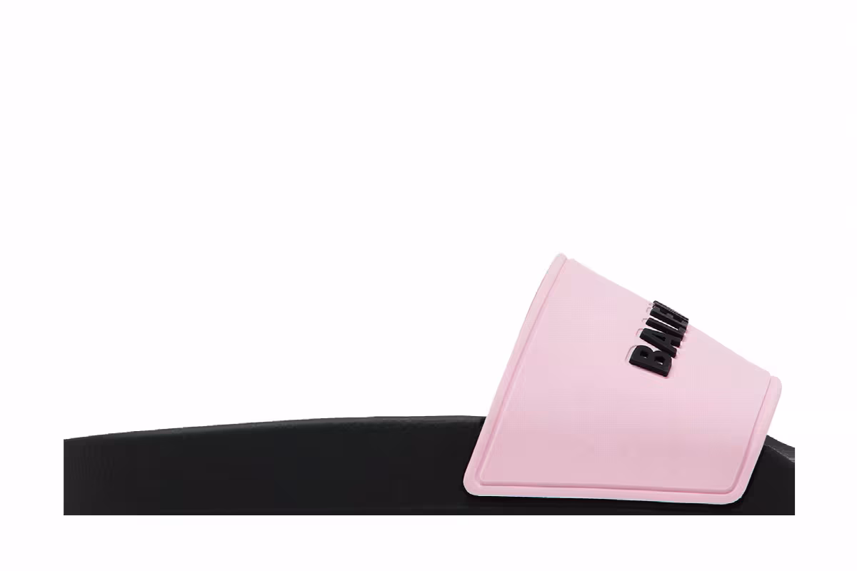 Balenciaga Women's Pool Slides Pink Black, view 3