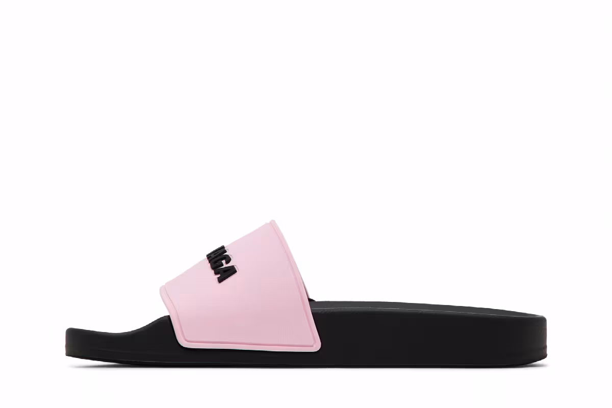 Balenciaga Women's Pool Slides Pink Black, view 4