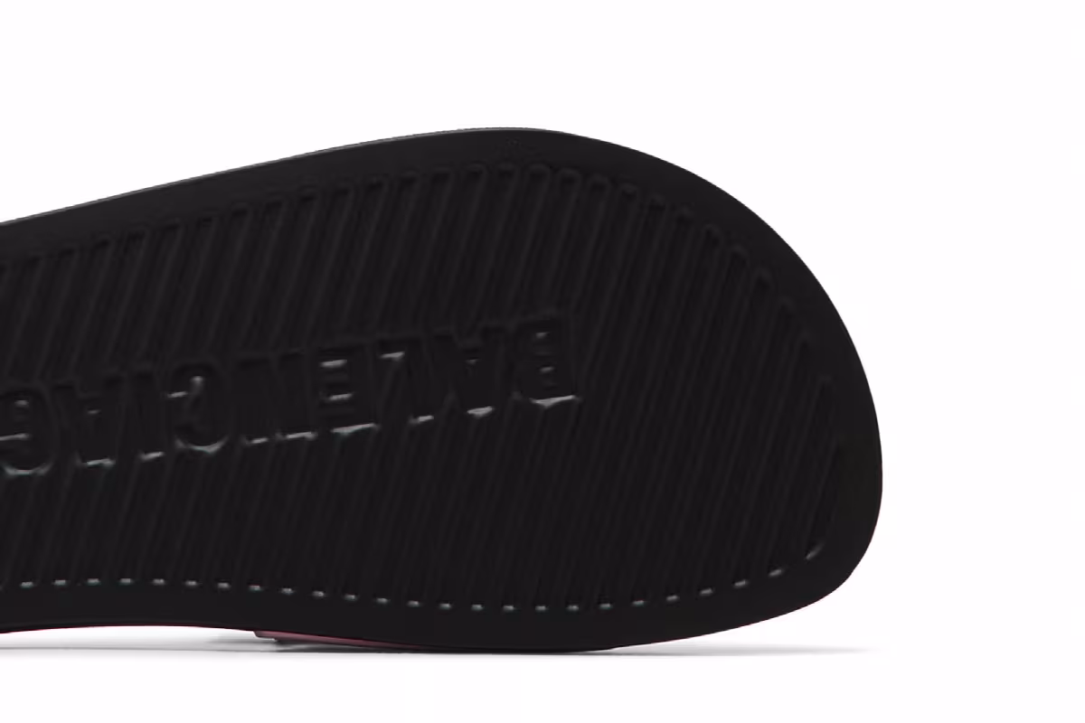 Balenciaga Women's Pool Slides Pink Black, view 6