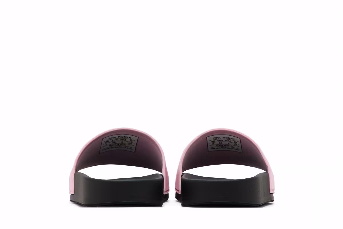 Balenciaga Women's Pool Slides Pink Black, view 7