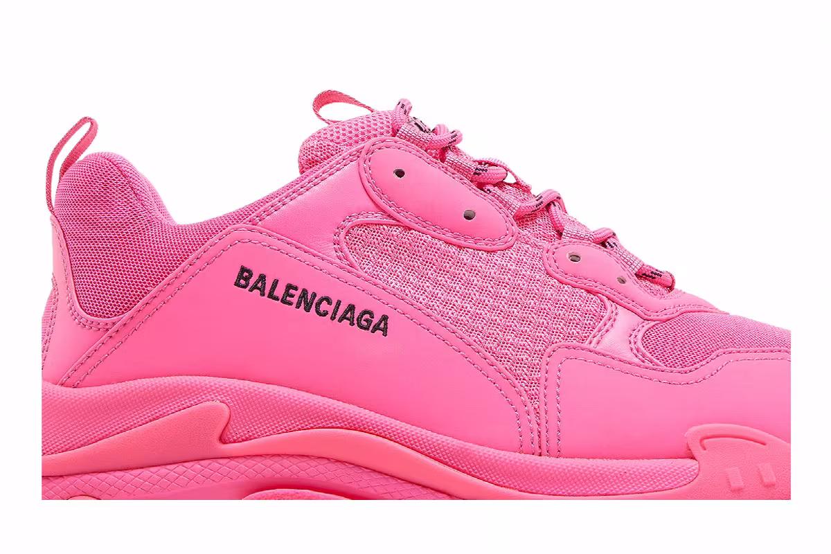 Balenciaga Triple S Sneaker Fluorescent Pink, view 3