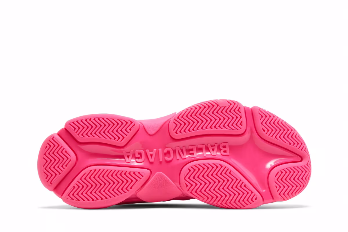 Balenciaga Triple S Sneaker Fluorescent Pink, view 5