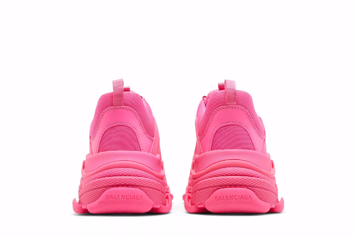 Balenciaga Triple S Sneaker Fluorescent Pink, view 7