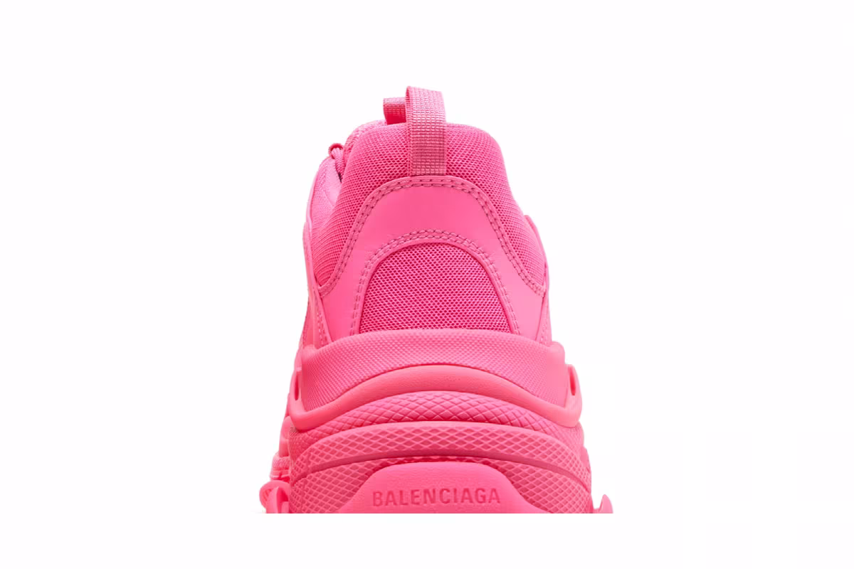 Balenciaga Triple S Sneaker Fluorescent Pink, view 8