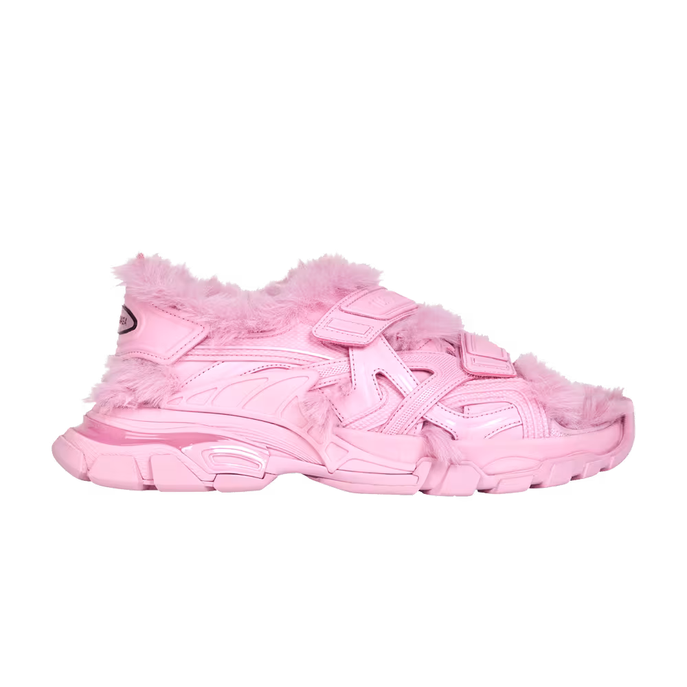 Balenciaga Women's Furry Sandal Pink