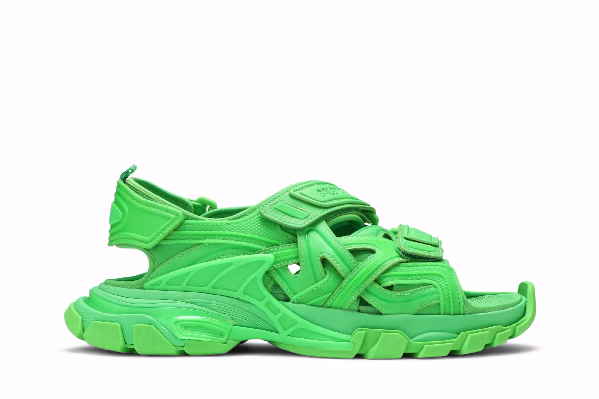 Balenciaga Track Sandal Fluo Green, view 2