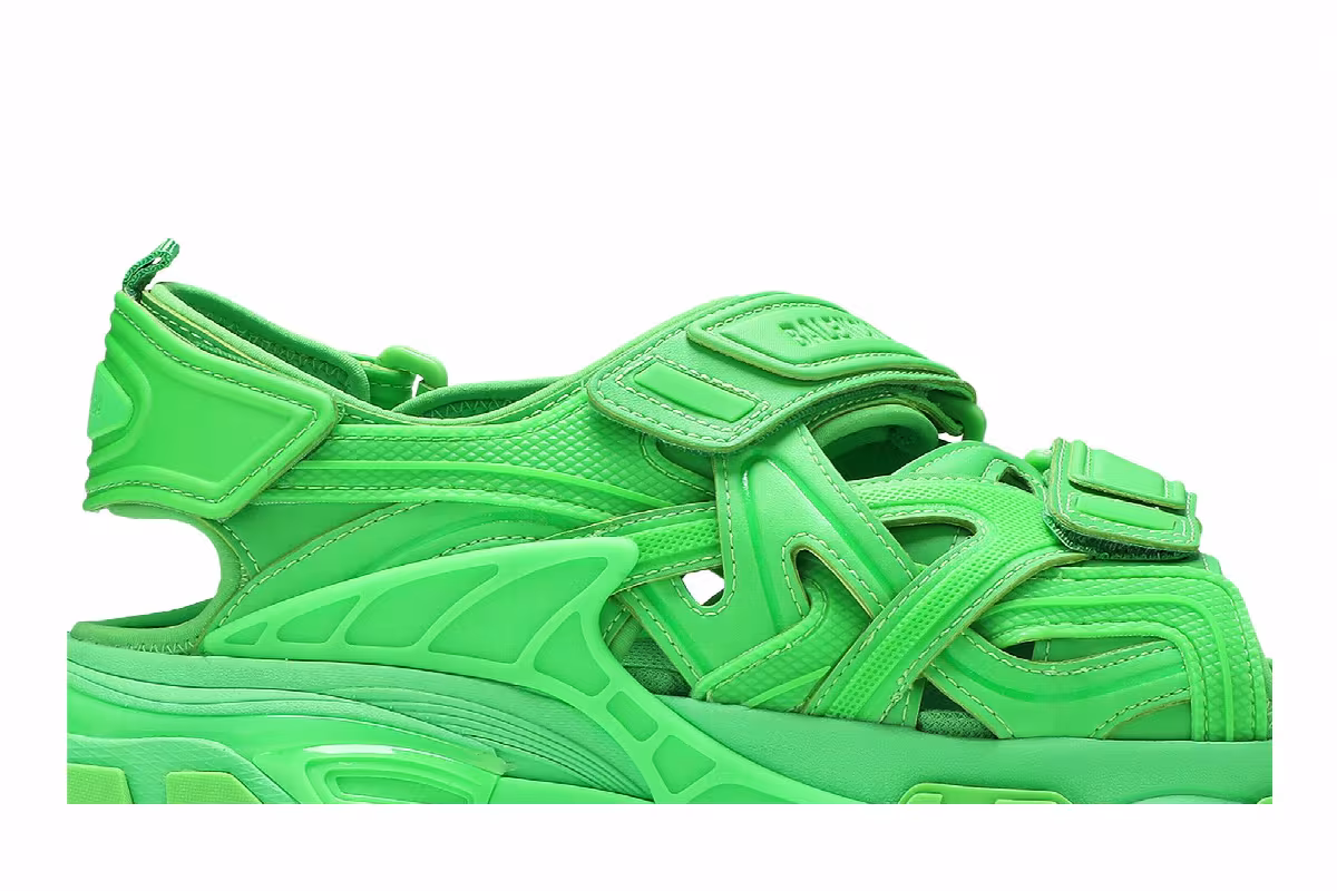 Balenciaga Track Sandal Fluo Green, view 3