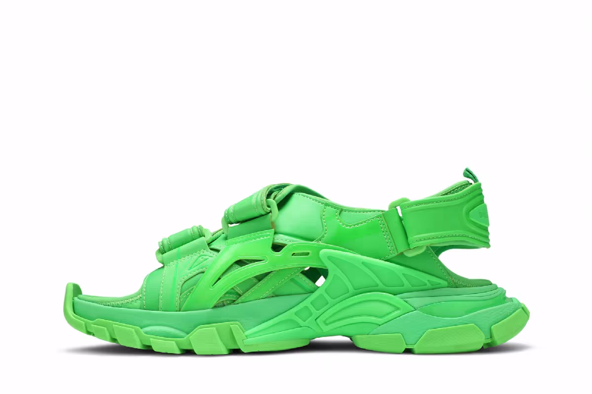 Balenciaga Track Sandal Fluo Green, view 4