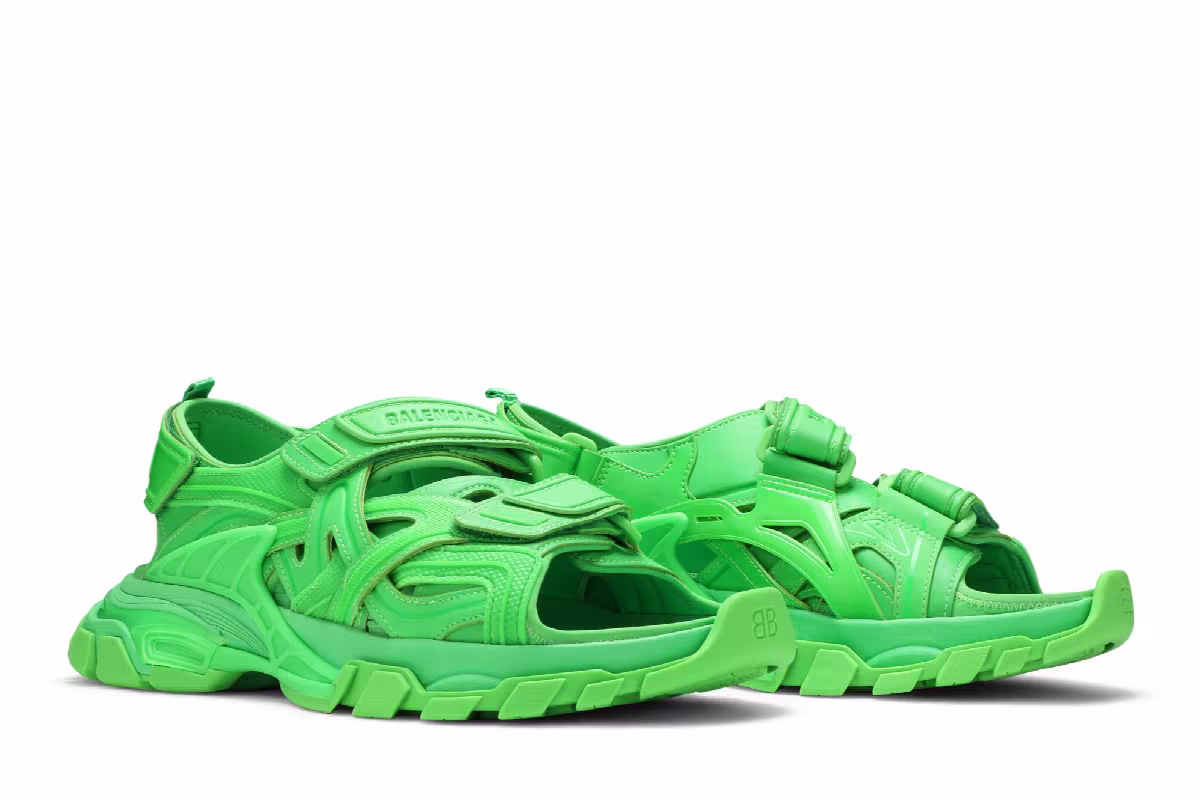 Balenciaga Track Sandal Fluo Green, view 9
