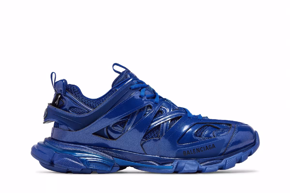 Balenciaga Track Sneaker Metallic Indigo, view 2
