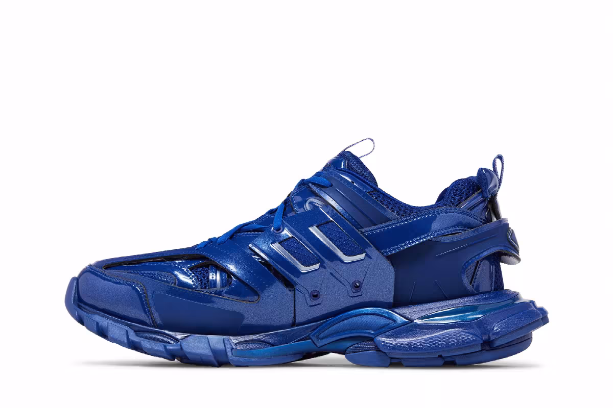Balenciaga Track Sneaker Metallic Indigo, view 4