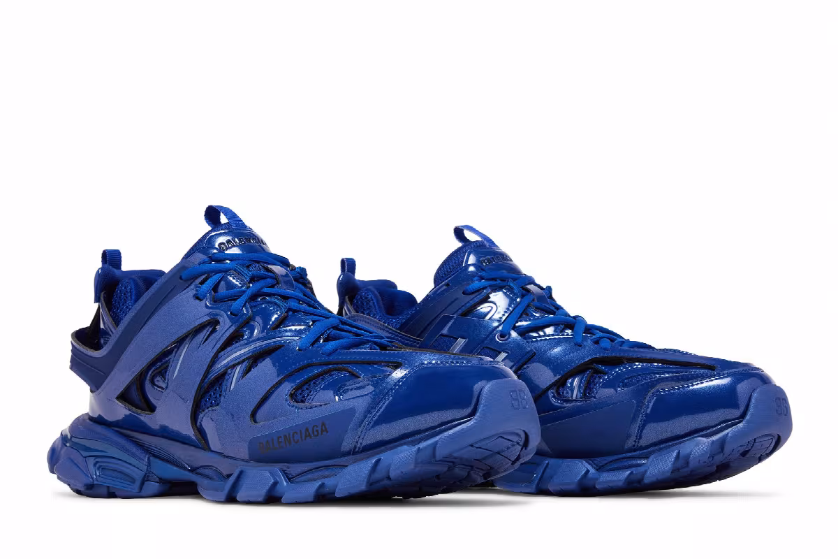 Balenciaga Track Sneaker Metallic Indigo, view 9