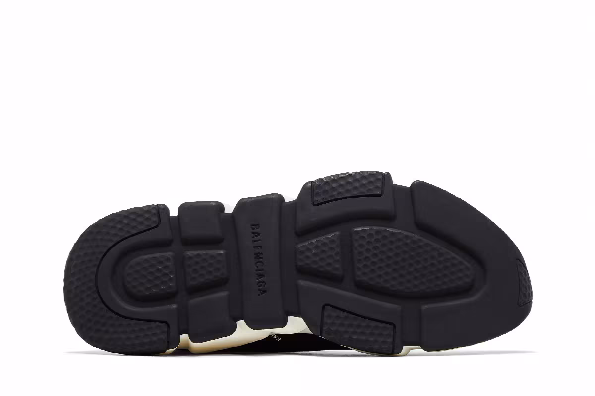 Balenciaga Women's Speed Trainer Black White, view 5
