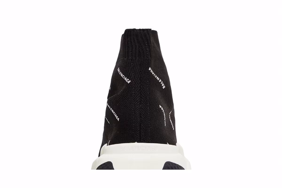 Balenciaga Women's Speed Trainer Black White, view 8