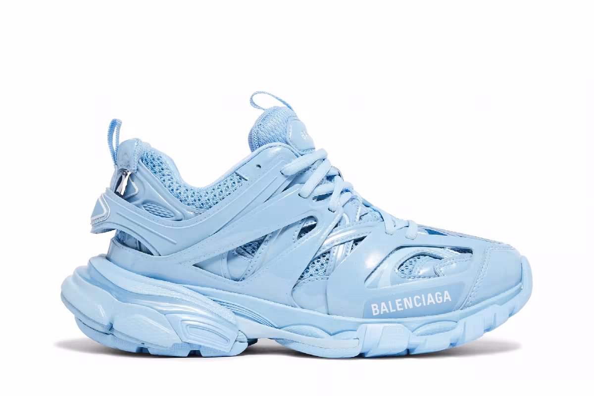Balenciaga Women's Track Sneaker Metallic Indigo, view 2