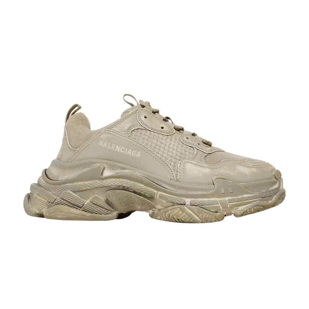 Balenciaga Women's Triple S Sneaker Light Beige Faded