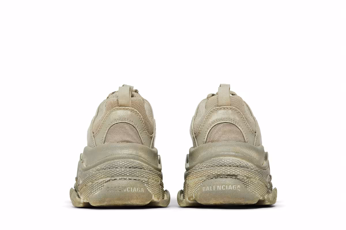 Balenciaga Women's Triple S Sneaker Light Beige Faded, view 7
