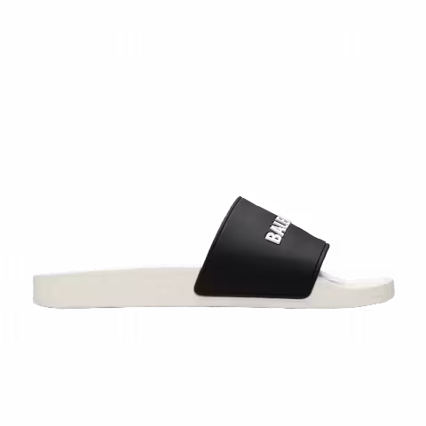 Balenciaga Pool Slides 'White Black'