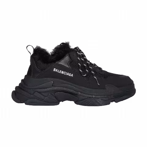 Balenciaga Wmns Triple S Sneaker 'Fake Fur - Black'
