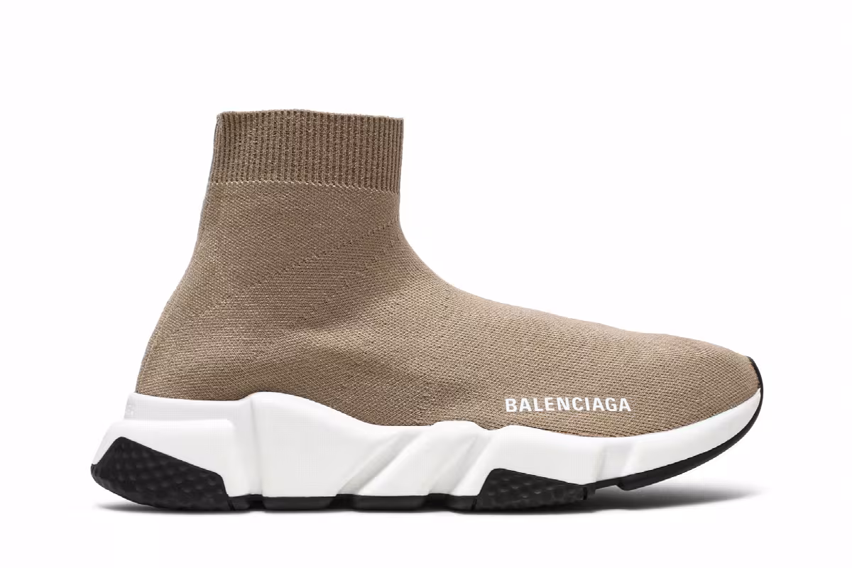 Balenciaga Women's Speed Trainer Beige White, view 2