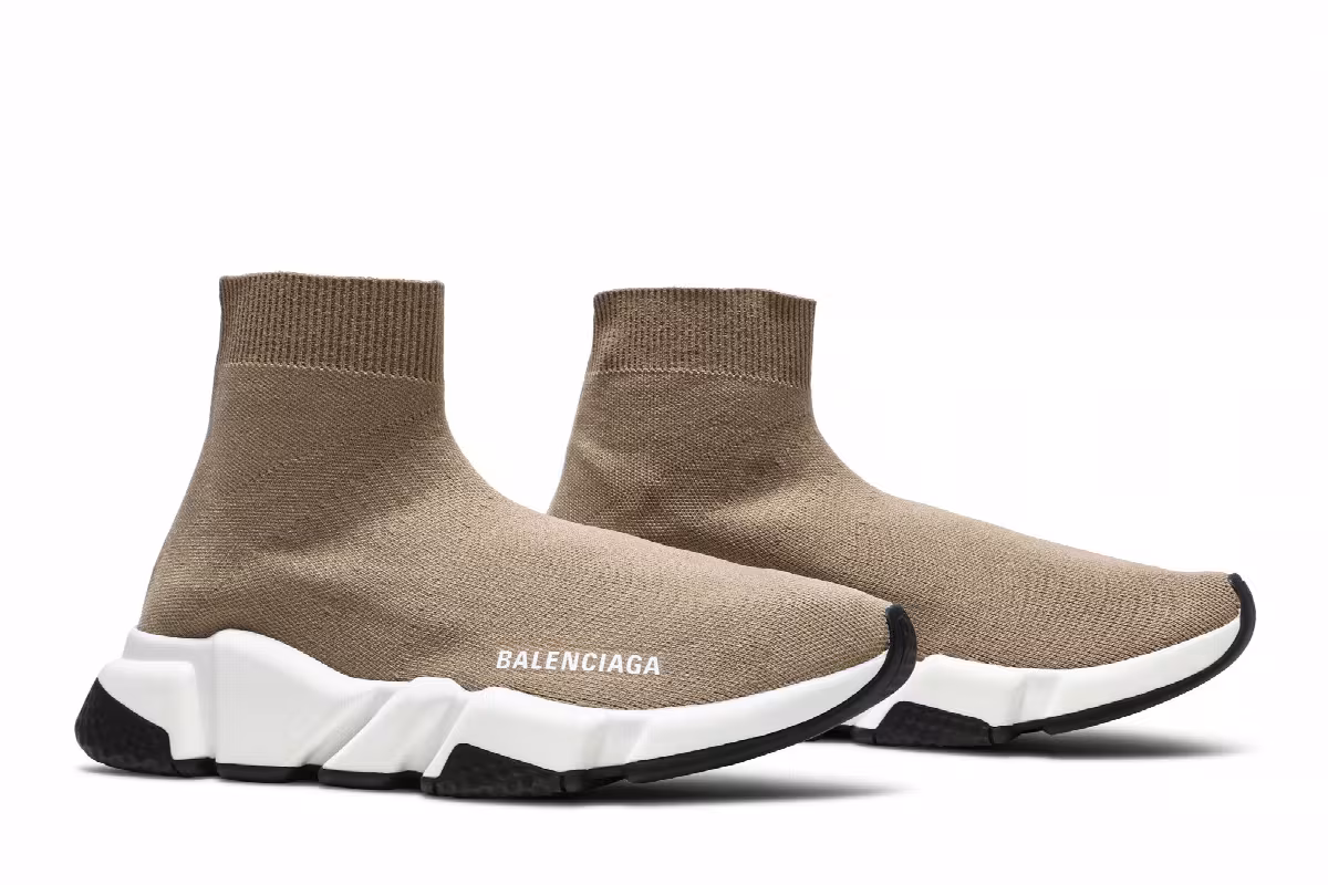 Balenciaga Women's Speed Trainer Beige White, view 9