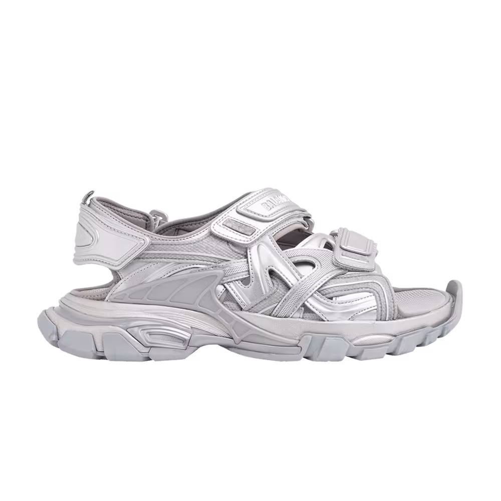 Balenciaga Track Sandal Silver Metallic