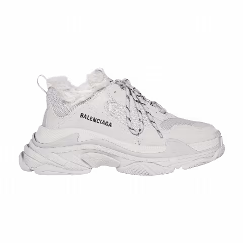 Balenciaga Wmns Triple S Sneaker 'Faux Fur - Grey'