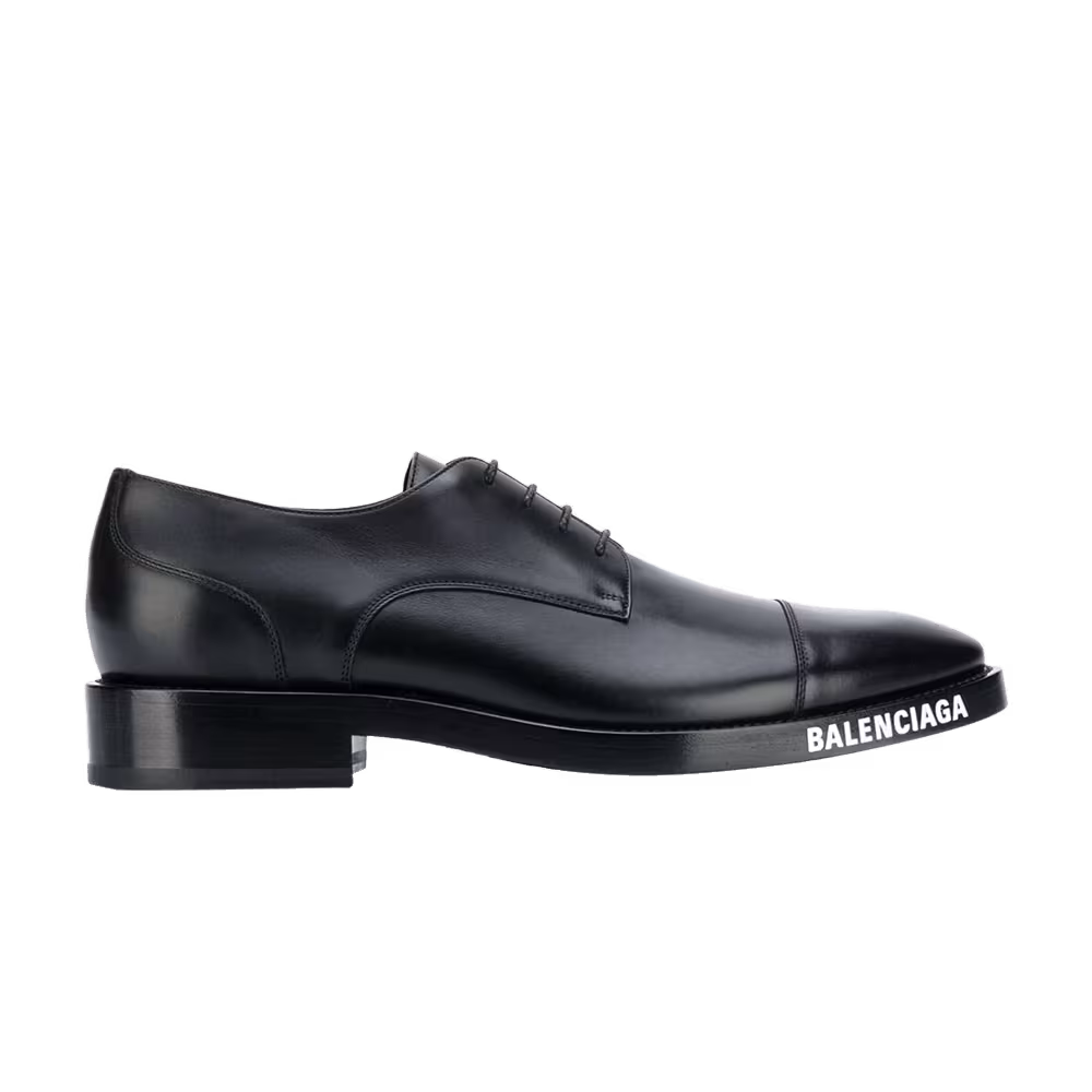 Balenciaga Logo Sole Derby Black