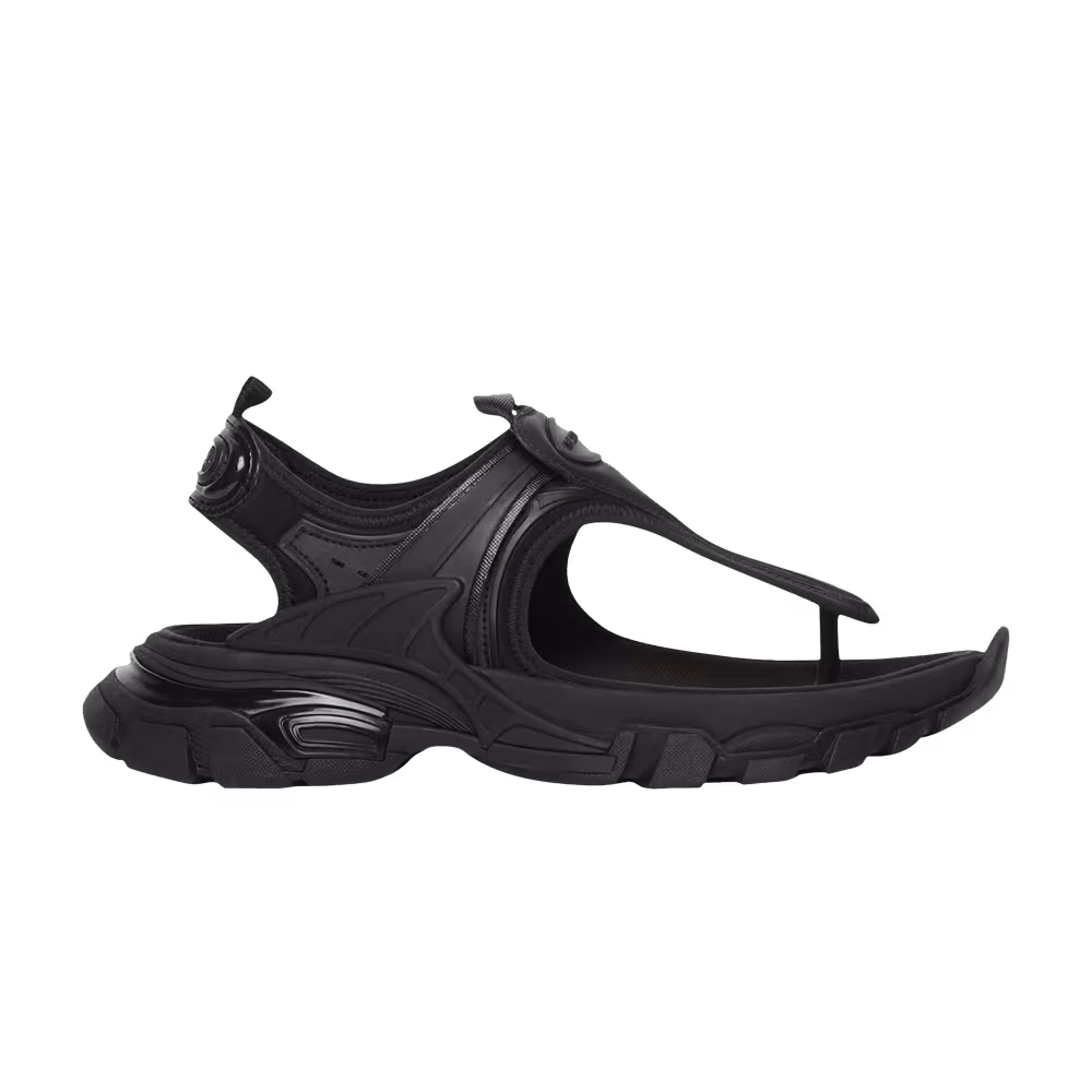 Balenciaga Women's Track Slingback Thong Sandal Black
